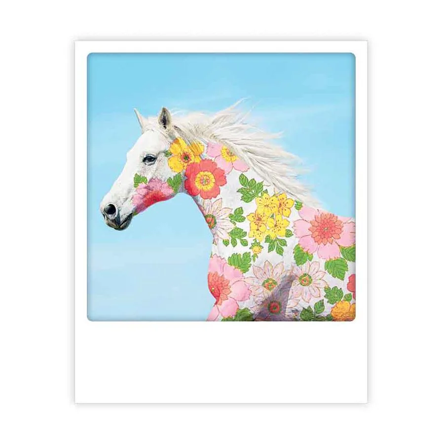 horse flower pattern