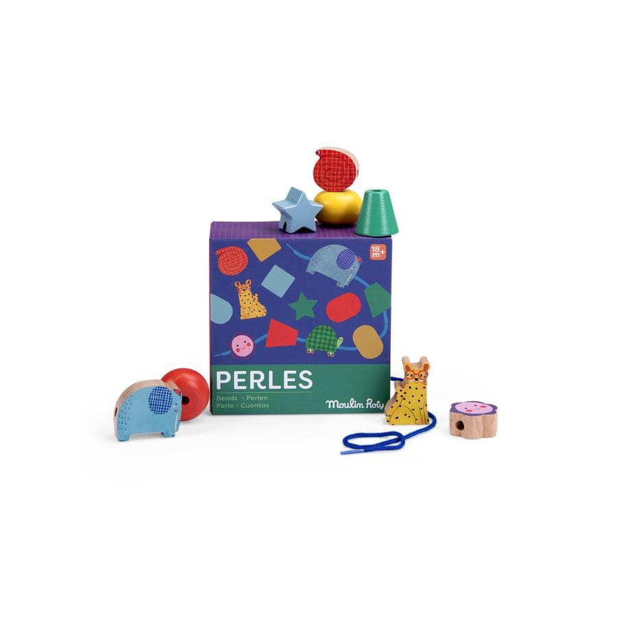 Jeu de perles en bois à enfiler- Les Toupitis