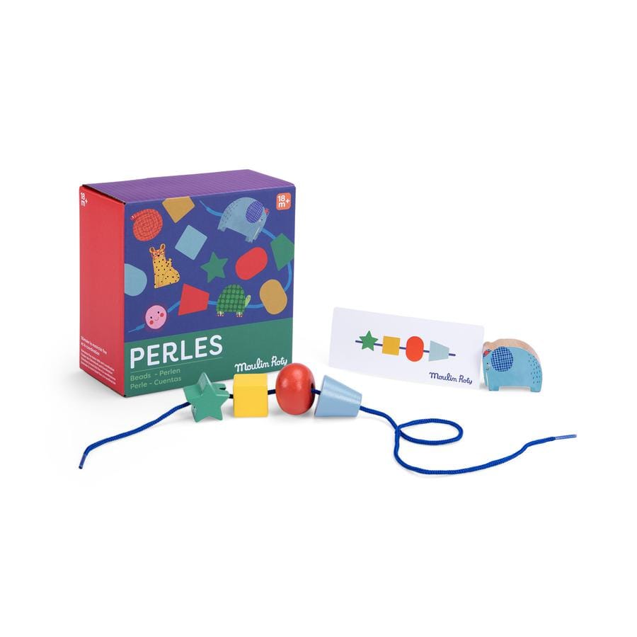 Jeu de perles en bois à enfiler- Les Toupitis – Image 2