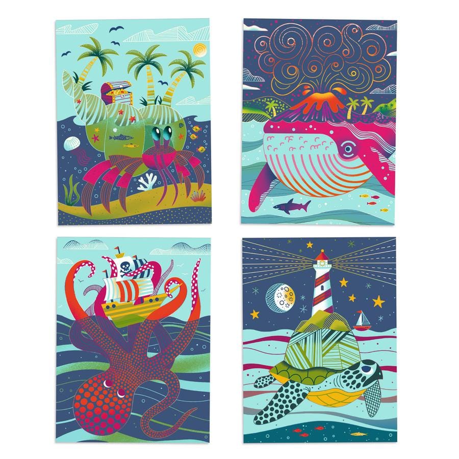 Cartes à gratter duo color Dessus-dessous – Image 2