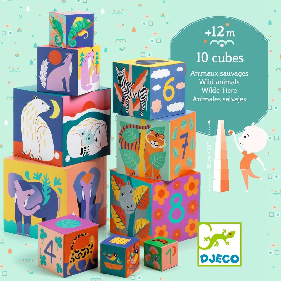 Cubes à empiler Animaux sauvages – Image 4