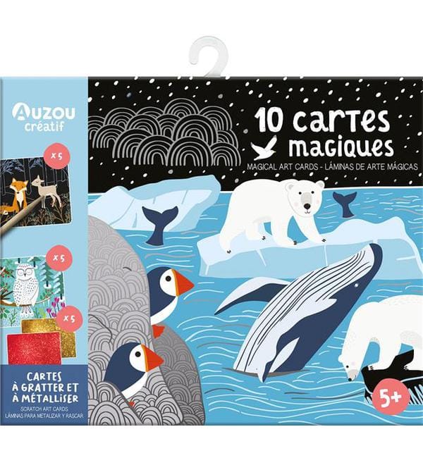 10 cartes magiques - Cartes à gratter et à métallliser