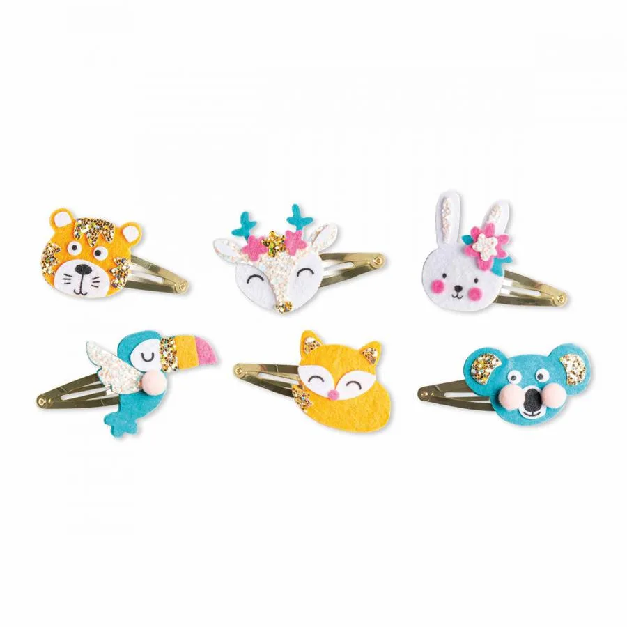 6 barrettes animaux pailletés à créer – Image 3