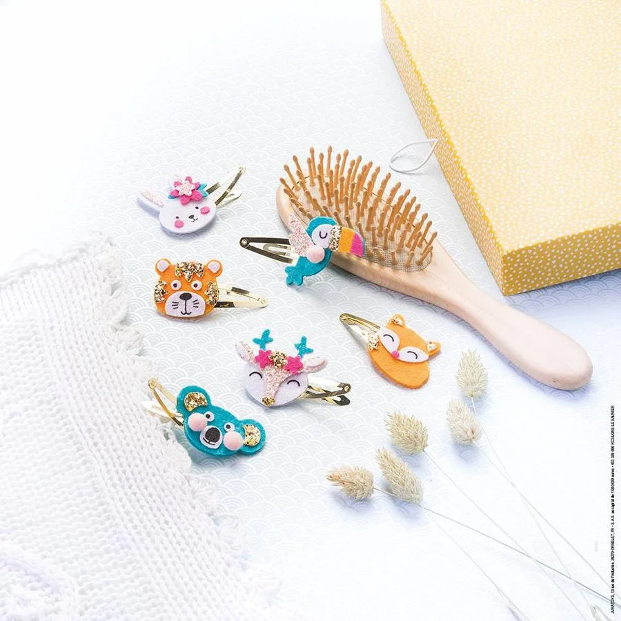 6 barrettes animaux pailletés à créer – Image 4