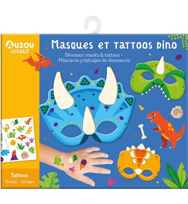 Ma pochette d'artiste - Masques et tattoos dino