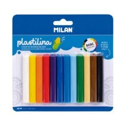 Blister 12 barres de pâte à modeler de couleurs