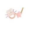 Hochet anneau bois souris rose La petite école de danse