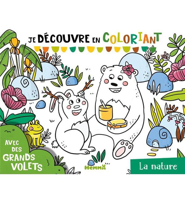 Je découvre en coloriant La nature - Avec des grands volets