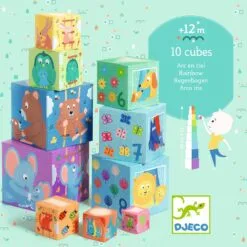 Cubes à empiler Arc-en-ciel – Image 5