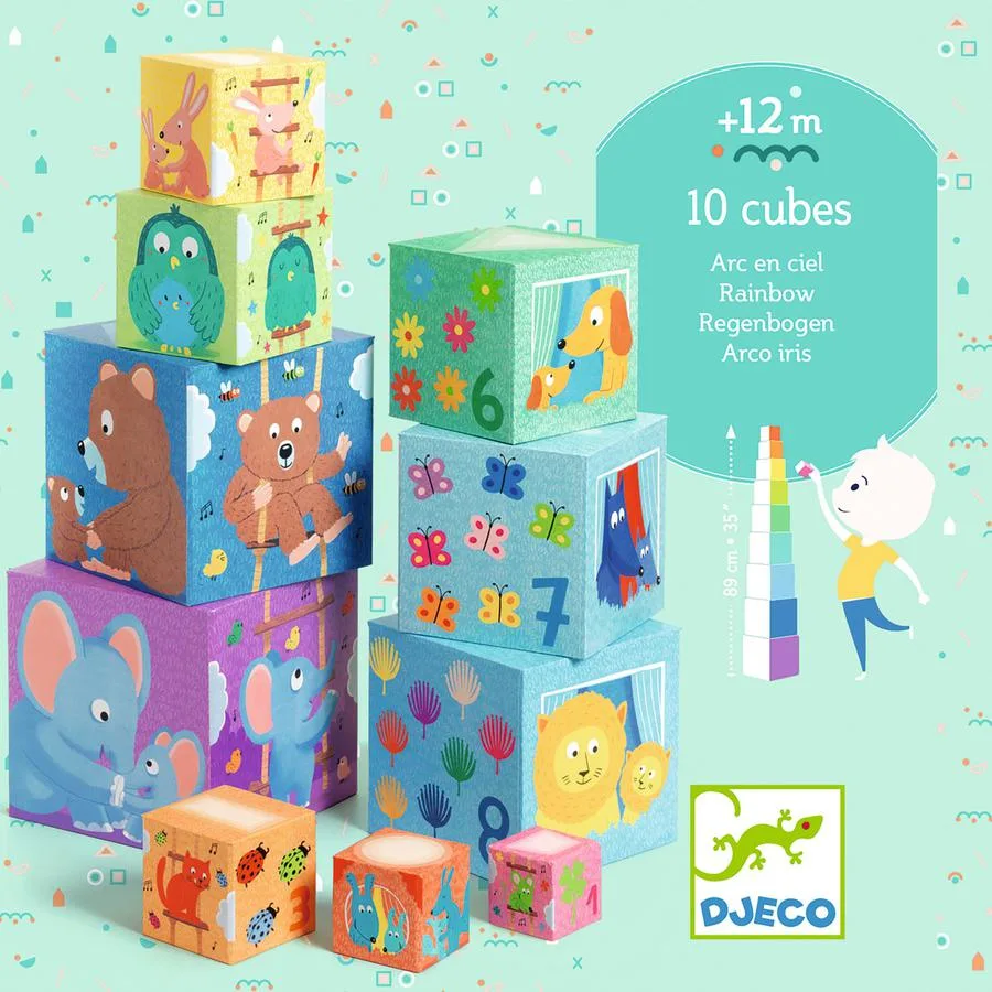 Cubes à empiler Arc-en-ciel – Image 5