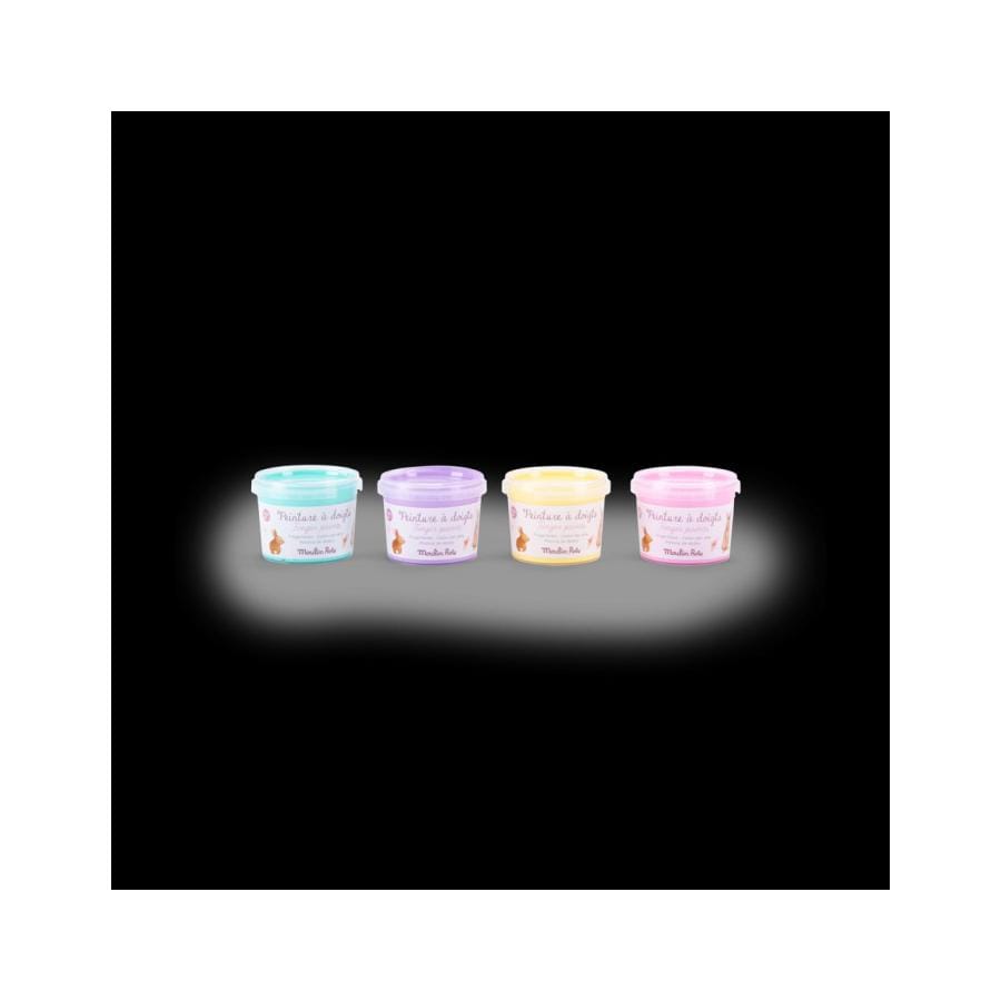 4 pots de peinture à doigts pastel Les Rosalies – Image 4