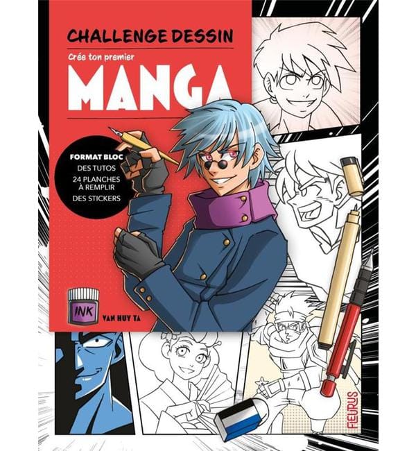 Bloc challenge dessin - Crée ton premier manga