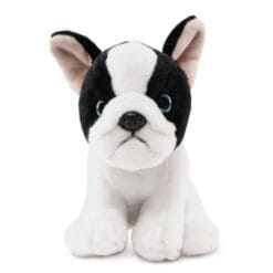 Peluche Chiot Bouledogue Français noir et blanc