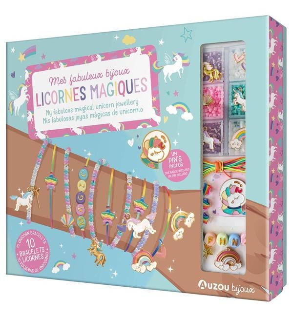 ma boîte à bijoux - mes fabuleux bijoux licornes magiques - AUZOU PAPETERIE