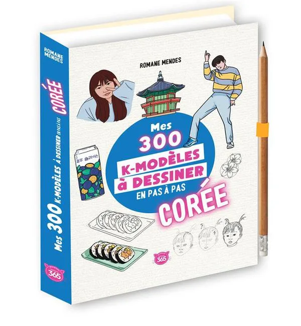 Mes 300 k-modèles à dessiner en pas à pas, Corée - Avec 1 crayon