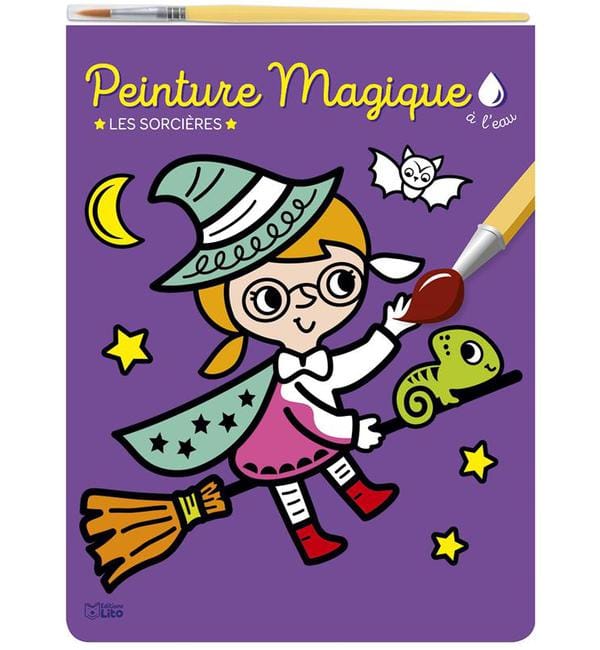 Peinture magique à l'eau - Les sorcières, avec 1 pinceau