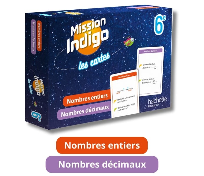 Mission indigo les cartes - nombres entiers / nombres decimaux - 6e - ed. 2024