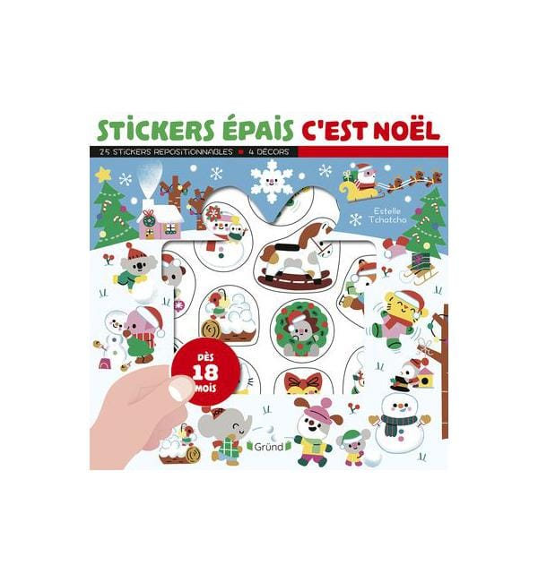 Stickers épais C'est Noël - 25 stickers repositionnables - 4 décors