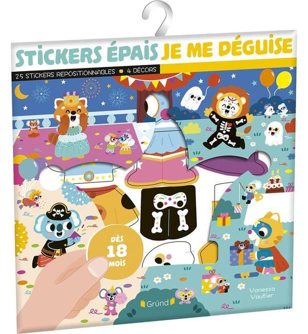 Je me déguise - Avec 25 stickers repositionnables, 4 décors