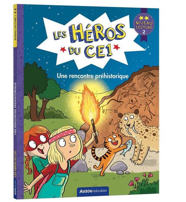 Les Héros du CE1 - Une rencontre préhistorique - Niveau lecture 2