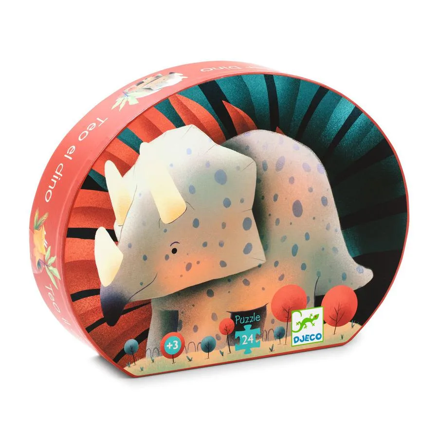 Puzzle silhouette Téo le dino - 24 pièces