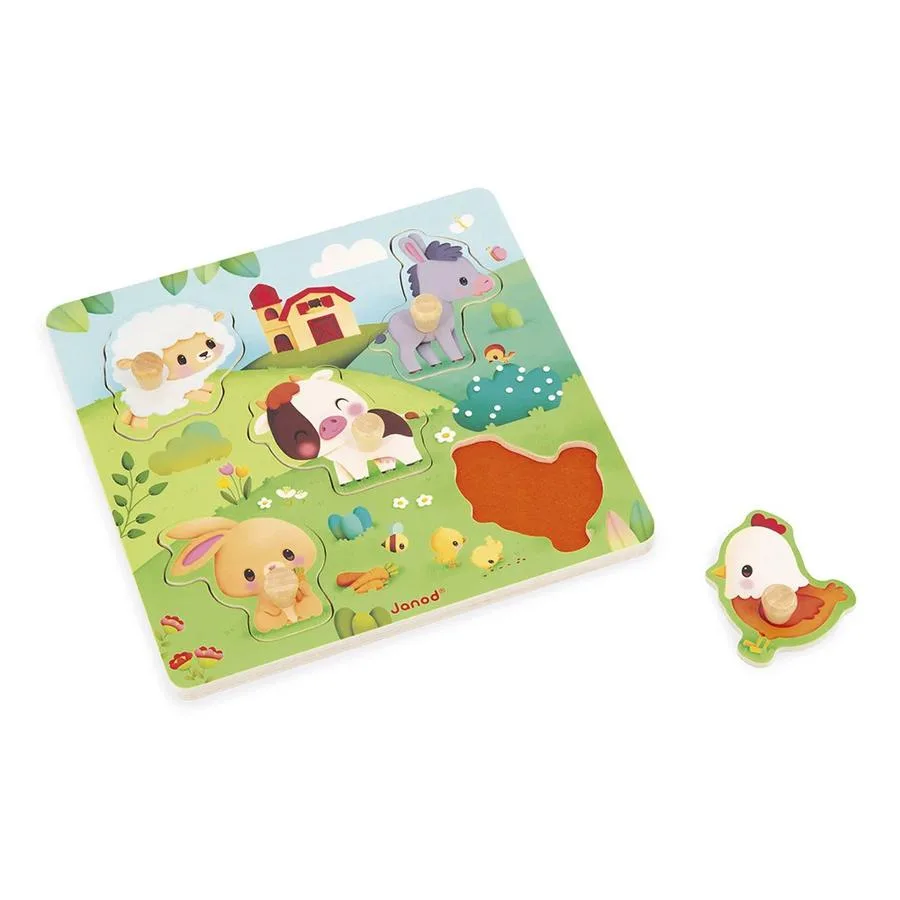 Puzzle tactile Ferme 5 pièces – Image 2