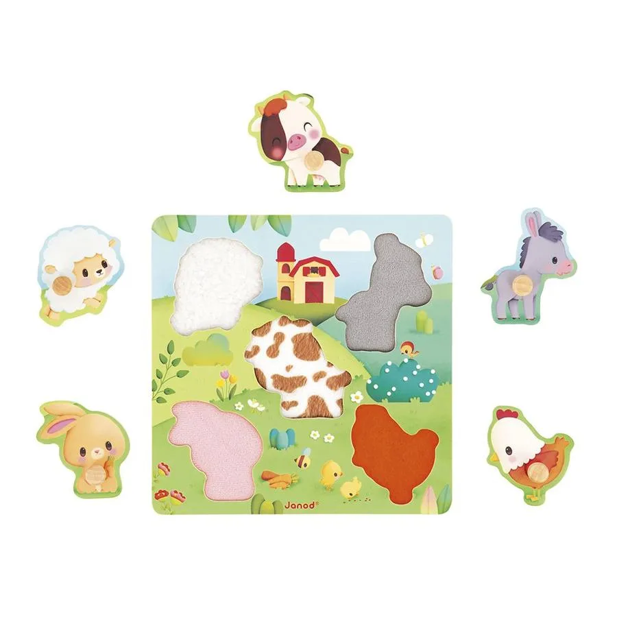 Puzzle tactile Ferme 5 pièces – Image 4