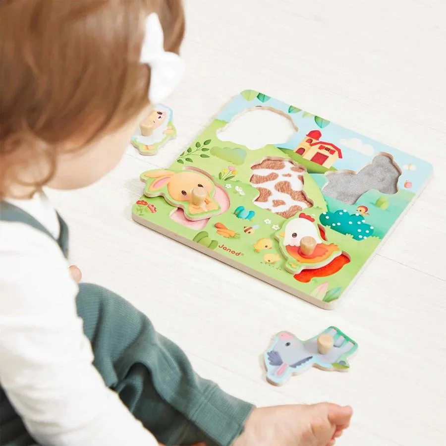 Puzzle tactile Ferme 5 pièces – Image 6