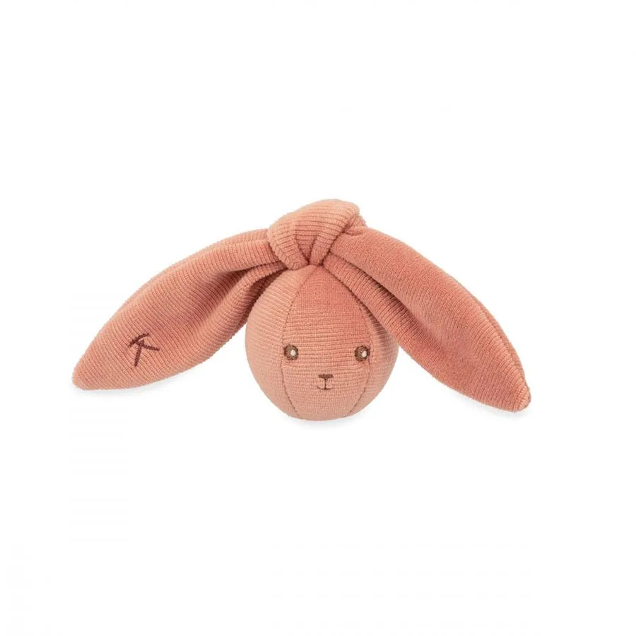 Balle hochet lapin terracotta