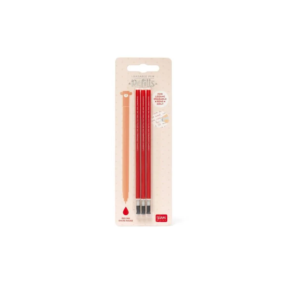 Recharges pour Stylo à Encre Gel Effaçable - Erasable Pen- Encre rouge – Image 2