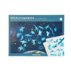 Carte du ciel avec décalcomanies - Le Jardin du Moulin