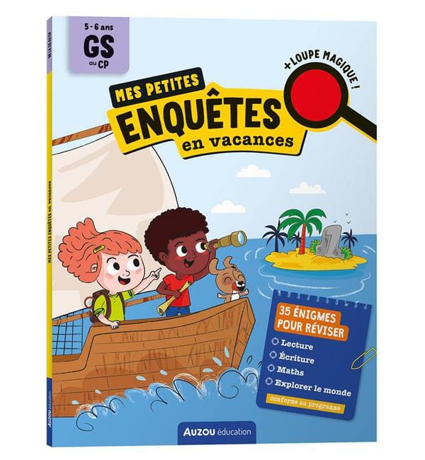 Enquêtes en vacances GS au CP - Avec une loupe magique