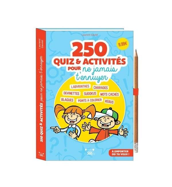 250 quiz & activités pour ne jamais t'ennuyer. Avec 1 crayon