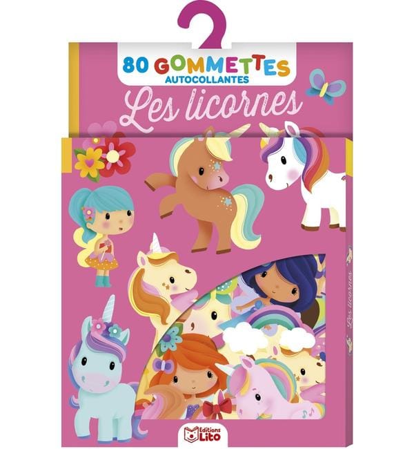 Les licornes : 80 gommettes autocollantes