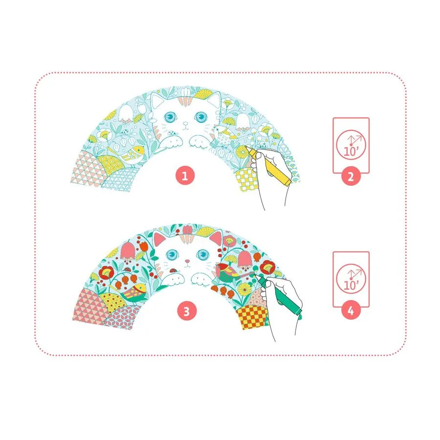 Eventail et son étui à colorier Koneko - Do It Yourself – Image 4