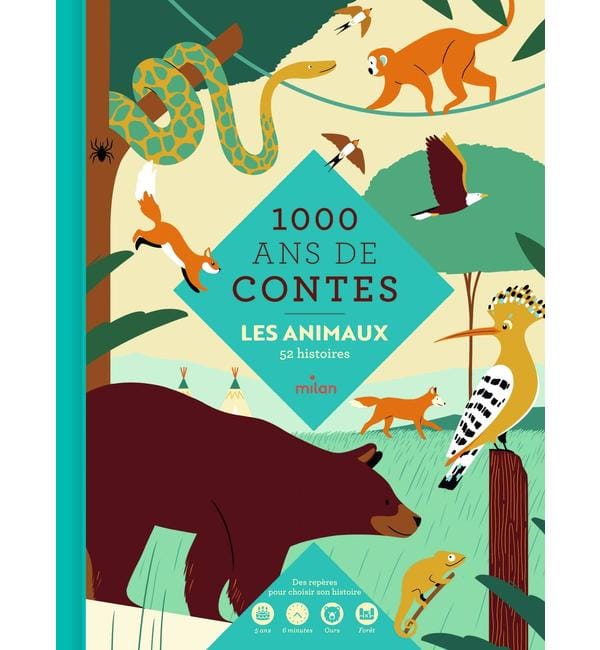 1.000 ans de contes : les animaux : 52 histoires