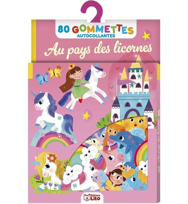 Au pays des licornes : 80 gommettes autocollantes