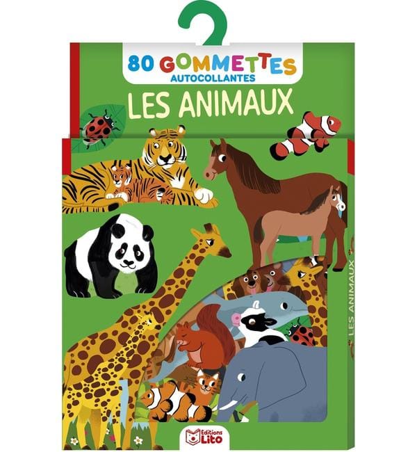 Les animaux : 80 gommettes autocollantes