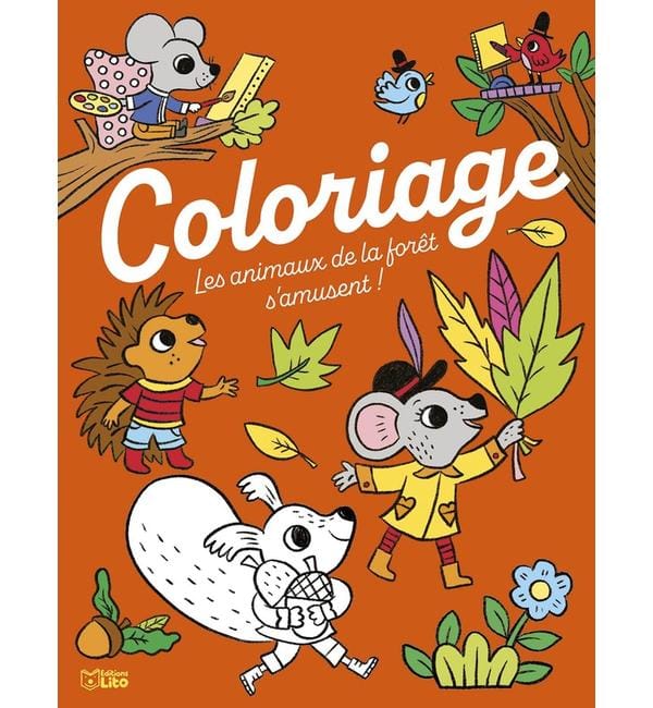 Les animaux de la forêt s'amusent ! : coloriage