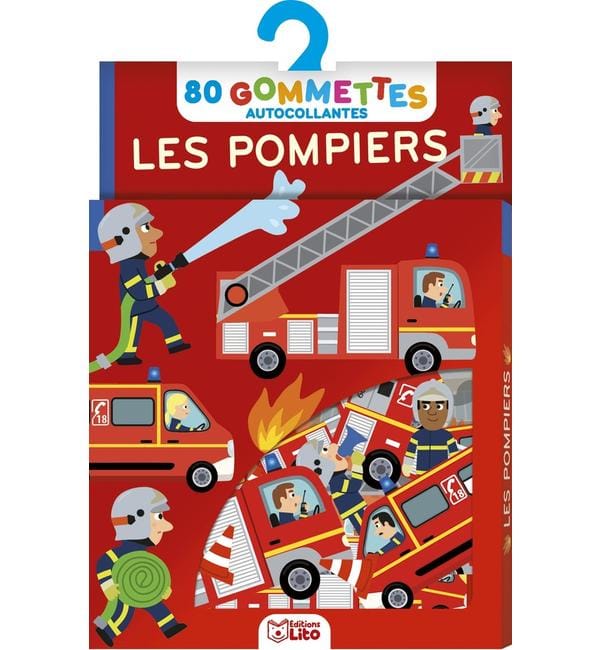 Les pompiers : 80 gommettes autocollantes