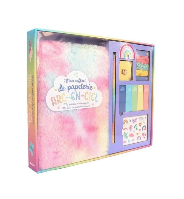 Mon coffret papeterie arc-en-ciel