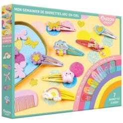 Mon semainier de barrettes arc-en-ciel : 7 barrettes à créer
