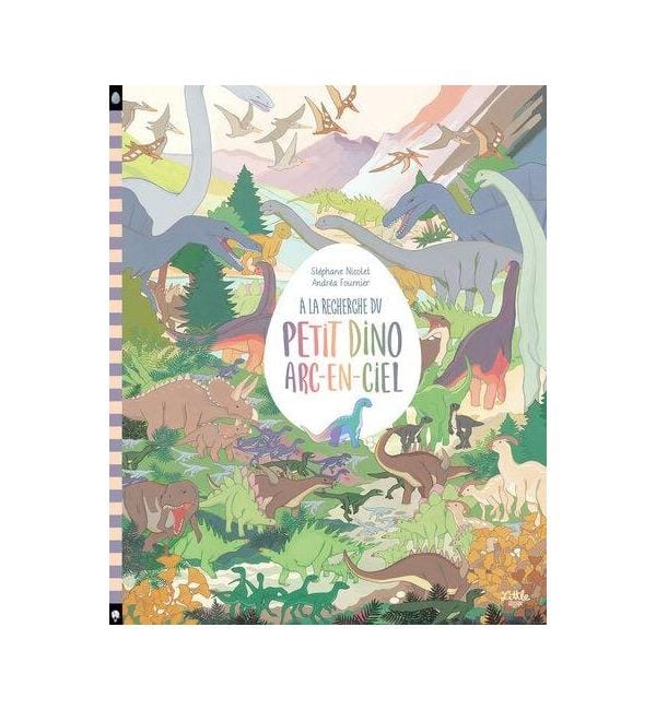 A la recherche du petit dino arc-en-ciel