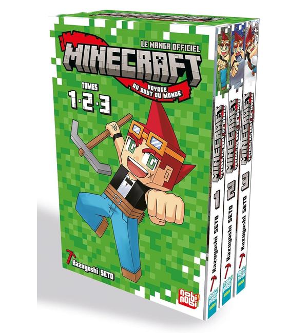 Minecraft, le manga officiel : voyage au bout du monde : tomes 1, 2, 3