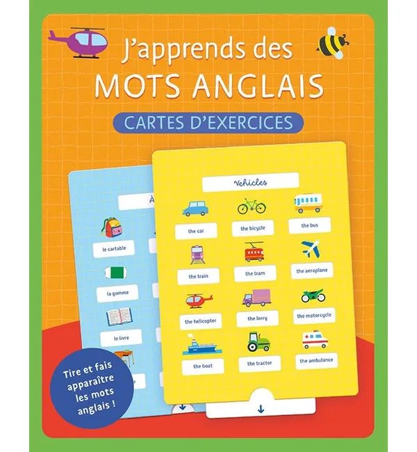J'apprends des mots anglais : cartes d'exercices