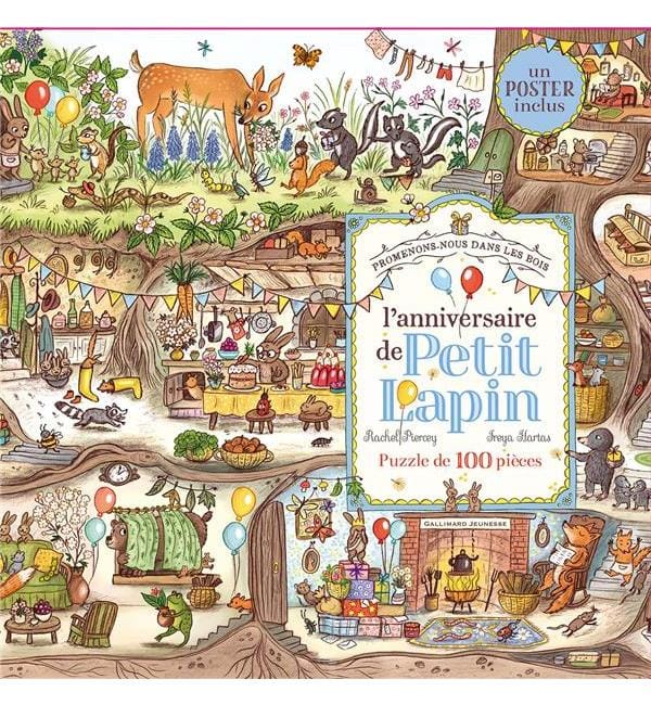 L'anniversaire de Petit Lapin : puzzle de 100 pièces